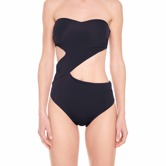 Chic strapless bathing suit, perfect for beach or pool parties