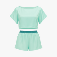 ENSEMBLE SILK SHORTS & SHIRT | POOL CLOSET