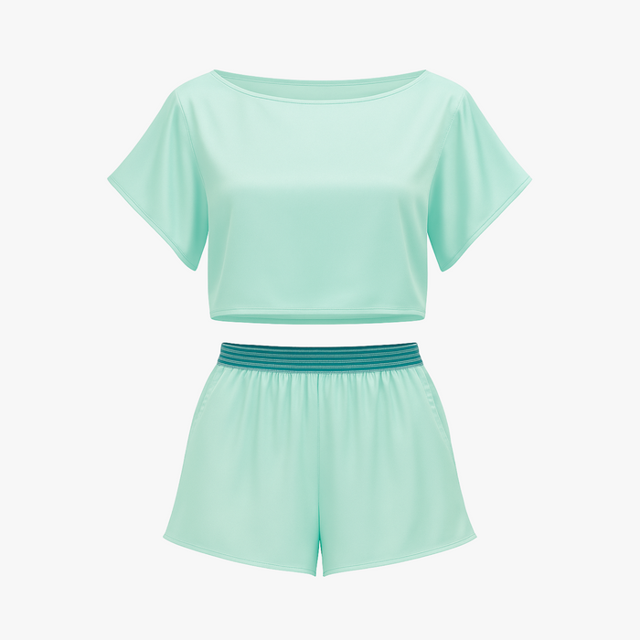 ENSEMBLE SHORT ET CHEMISE EN SOIE | POOL CLOSET